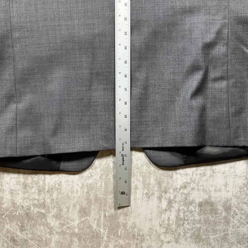 Lauren Ralph Lauren Blazer Mens 46 R Gray 100% Wool Two Button Sport Coat